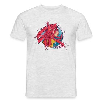 Lia - Männer T-Shirt - Grau meliert - Vorne - AI Model Male 178 dark (178cm)