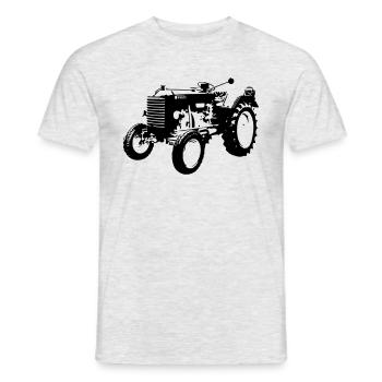 Diesel tracteur voitures anciennes - Steyr - T-shirt homme - gris chiné - Devant - AI Model Male 178 dark (178cm)