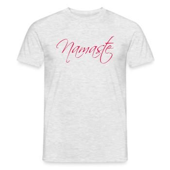 Namaste - Männer T-Shirt - Grau meliert - Vorne - AI Model Male 178 dark (178cm)