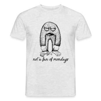 Not a fan of mondays | No fan of montages - Men's T-Shirt - heather grey - Front - AI Model Male 178 dark (178cm)