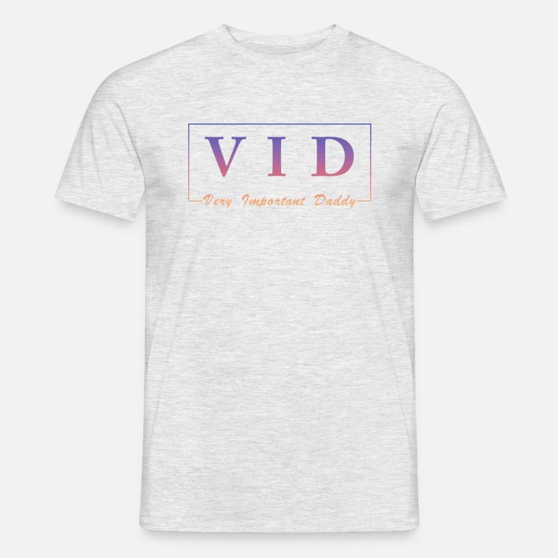 VID Very Important Daddy - Männer T-Shirt - Grau meliert
