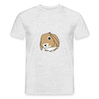Rabbit - Zwergwidder - Men's T-Shirt - heather grey - Front - AI Model Male 178 dark (178cm)