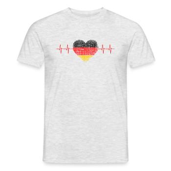 Deutschland Germany - Männer T-Shirt - Grau meliert - Vorne - AI Model Male 178 dark (178cm)