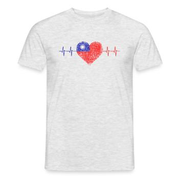 Taiwan, taiwan, Taiwandesign, Taipeh - Männer T-Shirt - Grau meliert - Vorne - AI Model Male 178 dark (178cm)