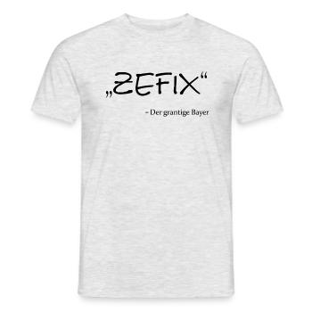 Bayern , Zefix , Oida - Männer T-Shirt - Grau meliert - Vorne - AI Model Male 178 dark (178cm)