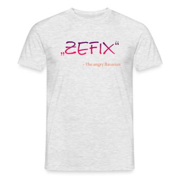 Zefix - Männer T-Shirt - Grau meliert - Vorne - AI Model Male 178 dark (178cm)