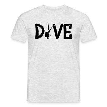 Dive - Tauchen Taucher Geschenk - Männer T-Shirt - Grau meliert - Vorne - AI Model Male 178 dark (178cm)