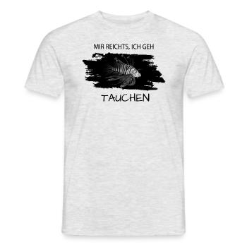 Tauchen Diving Rotfeuerfisch - Männer T-Shirt - Grau meliert - Vorne - AI Model Male 178 dark (178cm)