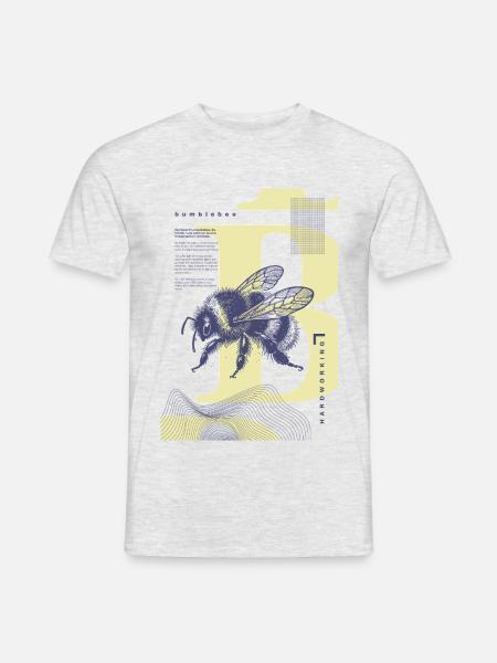 Hummel – Klein, laut, unbeirrbar - Männer T-Shirt - Grau meliert