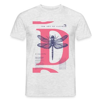 Dragonfly – lightness meets meaning - Men's T-Shirt - heather grey - Front - AI Model Male 178 dark (178cm)