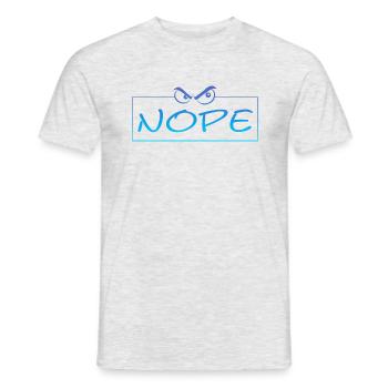 Nope - Männer T-Shirt - Grau meliert - Vorne - AI Model Male 178 dark (178cm)