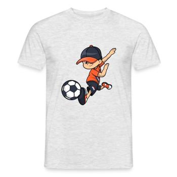 Footballeur Holland Orantje - Cadeaux Footballeurs - T-shirt homme - gris chiné - Devant - AI Model Male 178 dark (178cm)