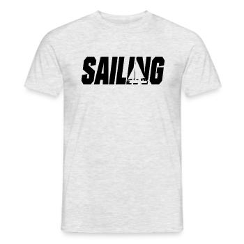 Sailing - Männer T-Shirt - Grau meliert - Vorne - AI Model Male 178 dark (178cm)