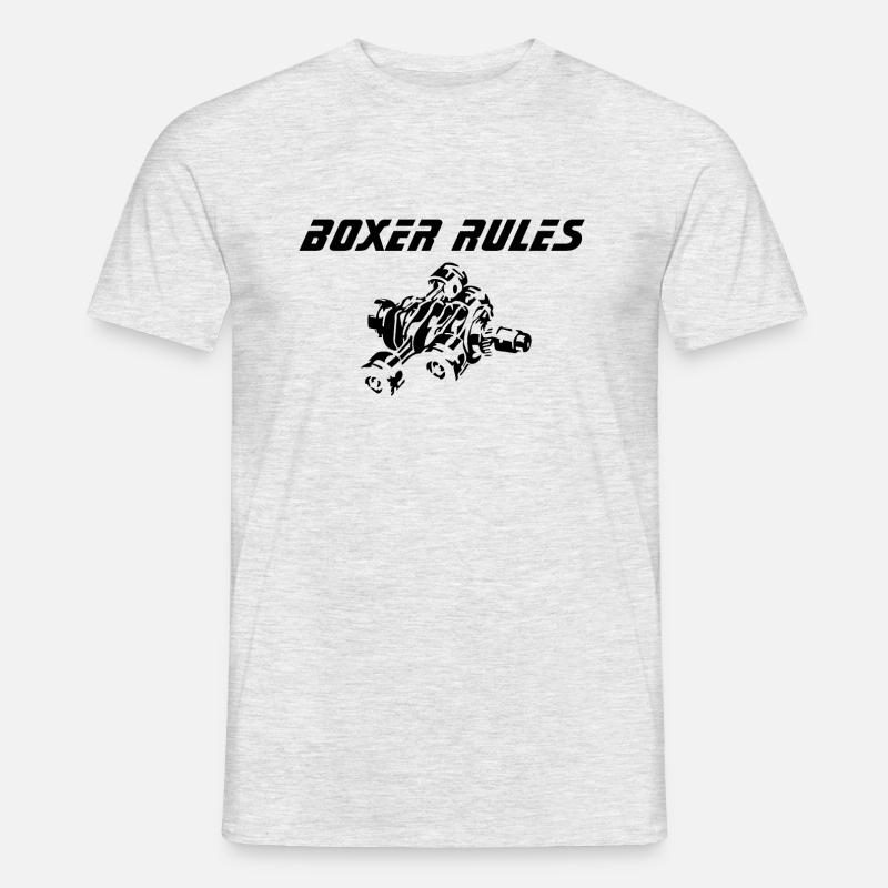 Boxer Rules - Männer T-Shirt - Grau meliert