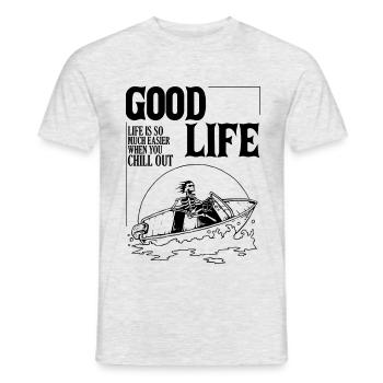 Good life - Männer T-Shirt - Grau meliert - Vorne - AI Model Male 178 dark (178cm)