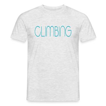 climbing klettern - Männer T-Shirt - Grau meliert - Vorne - AI Model Male 178 dark (178cm)