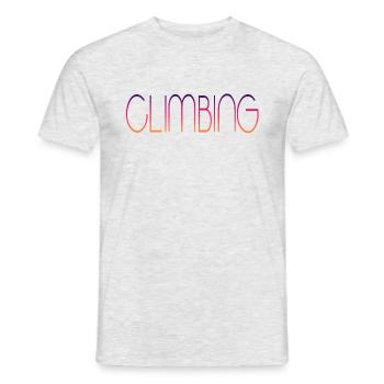 Climbing - Männer T-Shirt - Grau meliert - Vorne - AI Model Male 178 dark (178cm)