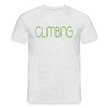klettern climbing - Männer T-Shirt - Grau meliert - Vorne - AI Model Male 178 dark (178cm)