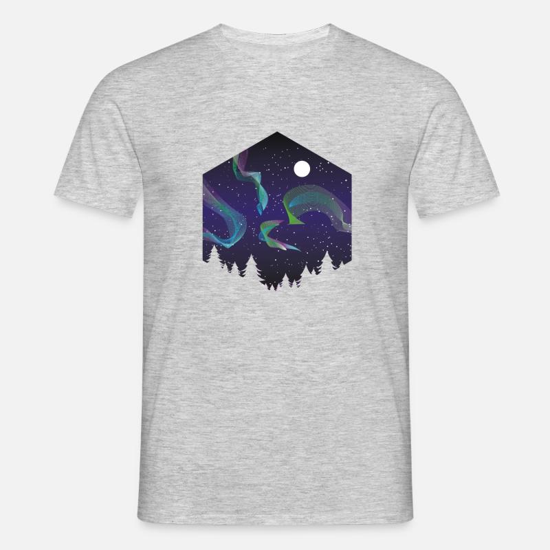 Polar Lichter 2 - Männer T-Shirt - Grau meliert