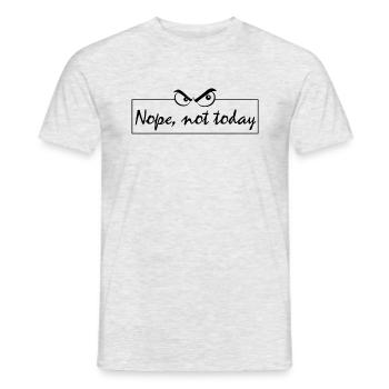 Nope Not Today - Männer T-Shirt - Grau meliert - Vorne - AI Model Male 178 dark (178cm)