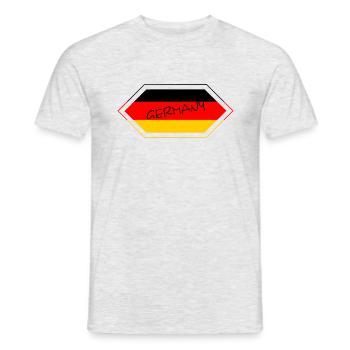 Deutschland Germany - Männer T-Shirt - Grau meliert - Vorne - AI Model Male 178 dark (178cm)