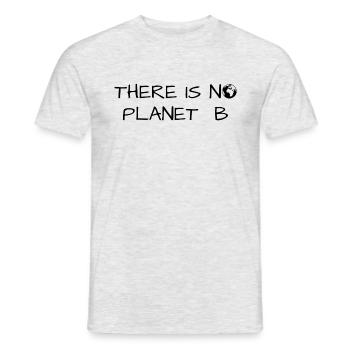 There is no Planet B - Männer T-Shirt - Grau meliert - Vorne - AI Model Male 178 dark (178cm)