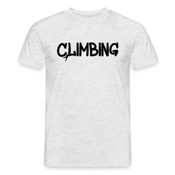 Klettern Bouldern Kletterhalle Berge Urlaub - Männer T-Shirt - Grau meliert - Vorne - AI Model Male 178 dark (178cm)