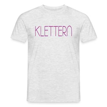 klettern - Männer T-Shirt - Grau meliert - Vorne - AI Model Male 178 dark (178cm)