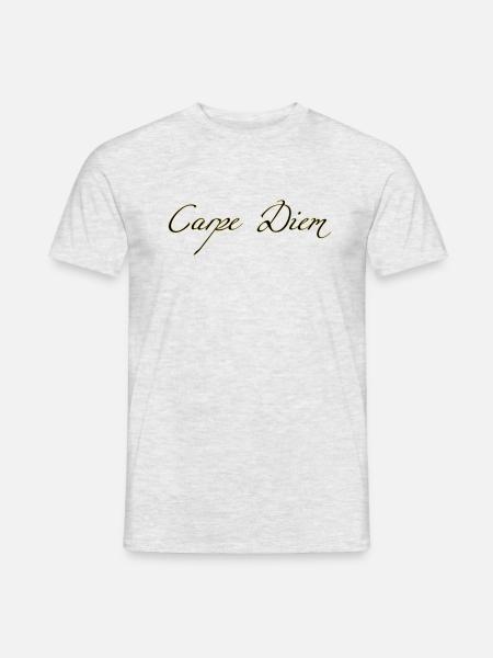 Carpe Diem - Männer T-Shirt - Grau meliert