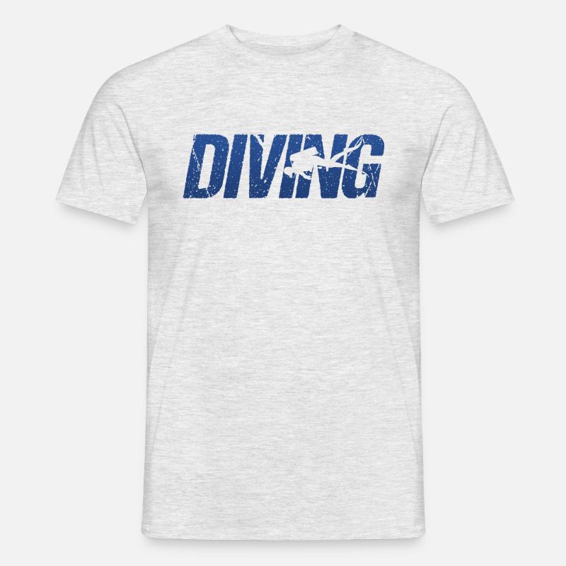 tauchen diving dive - Männer T-Shirt - Grau meliert