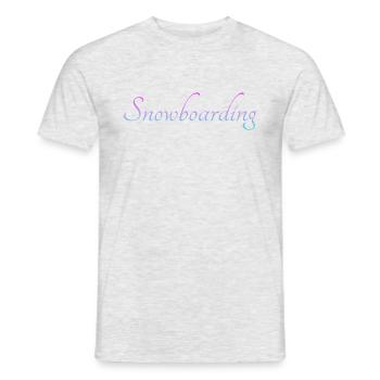 Snowboarding - Männer T-Shirt - Grau meliert - Vorne - AI Model Male 178 dark (178cm)