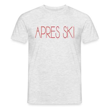 apres ski - Männer T-Shirt - Grau meliert - Vorne - AI Model Male 178 dark (178cm)