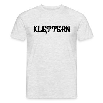 Klettern - Männer T-Shirt - Grau meliert - Vorne - AI Model Male 178 dark (178cm)