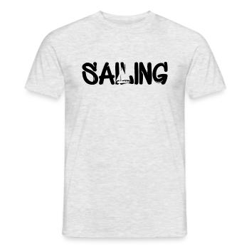 sailing - Männer T-Shirt - Grau meliert - Vorne - AI Model Male 178 dark (178cm)