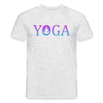 Yoga Namaste - Männer T-Shirt - Grau meliert - Vorne - AI Model Male 178 dark (178cm)