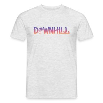 Downhill mit Biker - Männer T-Shirt - Grau meliert - Vorne - AI Model Male 178 dark (178cm)