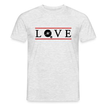 Dj records djane turntable music vinyl dj - Men's T-Shirt - heather grey - Front - AI Model Male 178 dark (178cm)