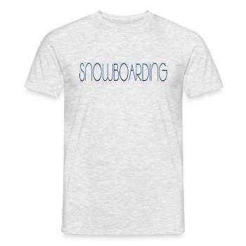 snowboarding boarden - Männer T-Shirt - Grau meliert - Vorne - AI Model Male 178 dark (178cm)