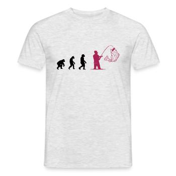 Evolution Fishing - Men's T-Shirt - heather grey - Front - AI Model Male 178 dark (178cm)