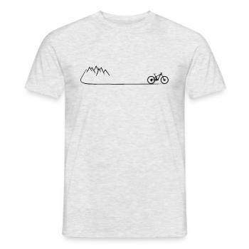 VTT vtt velo cadeau velo velo - T-shirt homme - gris chiné - Devant - AI Model Male 178 dark (178cm)