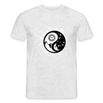Yin yang - Men's T-Shirt - heather grey - Front - AI Model Male 178 dark (178cm)
