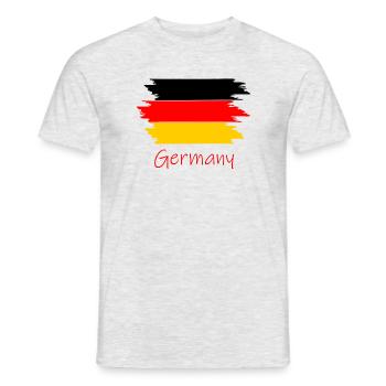 Germany Flagge - Männer T-Shirt - Grau meliert - Vorne - AI Model Male 178 dark (178cm)