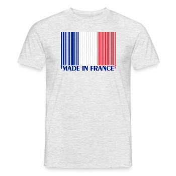 Made in France Frankreich - Männer T-Shirt - Grau meliert - Vorne - AI Model Male 178 dark (178cm)