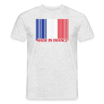 France Frankreich - Männer T-Shirt - Grau meliert - Vorne - AI Model Male 178 dark (178cm)