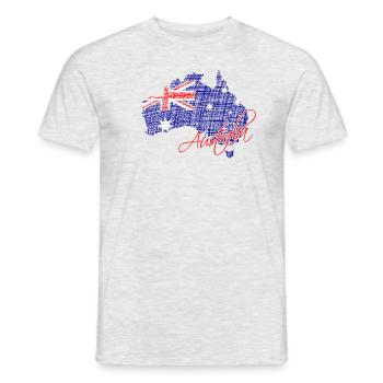 Australien - Australia - Männer T-Shirt - Grau meliert - Vorne - AI Model Male 178 dark (178cm)
