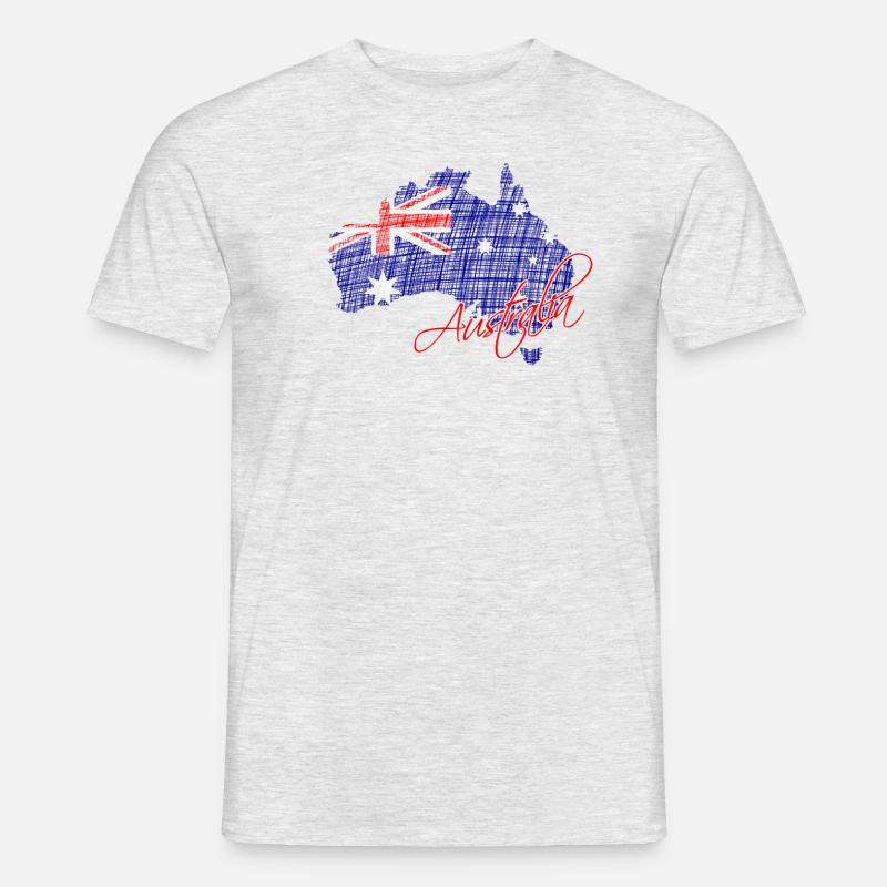 Australien - Australia - Männer T-Shirt - Grau meliert