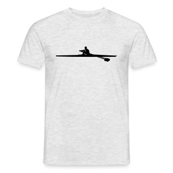 rowing single - man - aviron - T-shirt homme - gris chiné - Devant - AI Model Male 178 dark (178cm)
