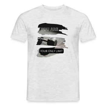 You are your only limit - Männer T-Shirt - Grau meliert - Vorne - AI Model Male 178 dark (178cm)