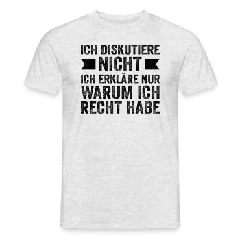 Klarheit in Worte - Männer T-Shirt - Grau meliert - Vorne - AI Model Male 178 dark (178cm)