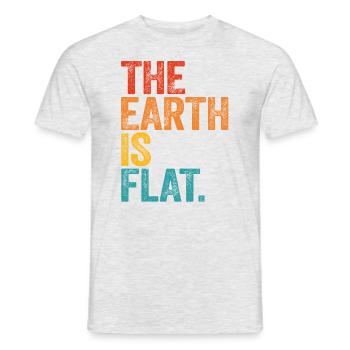 Flat Earth Society Flat Earth Map Model Globe - Men's T-Shirt - heather grey - Front - AI Model Male 178 dark (178cm)